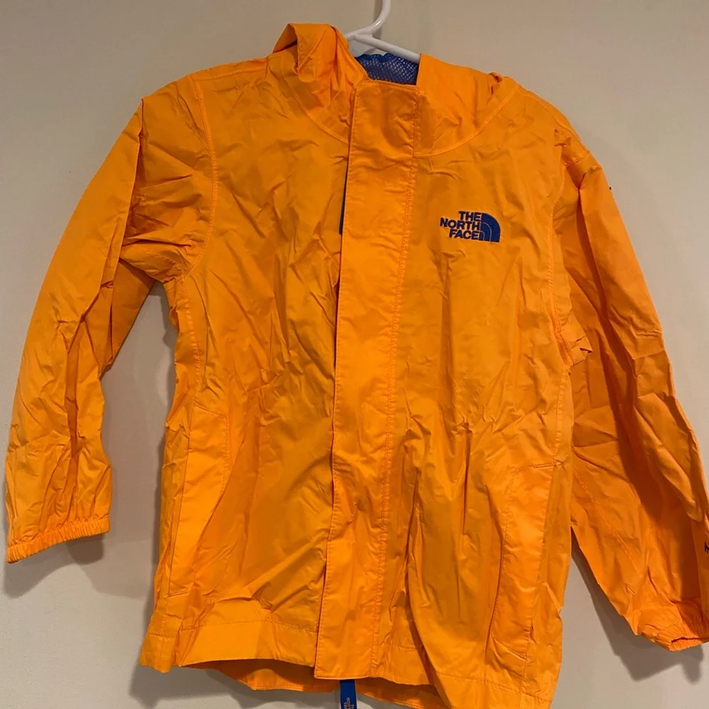 The North Face Orange Raincoat - Picture 1 of 3